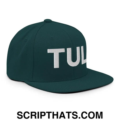 Tulsa TUL Vintage Block Snapback Hat Spruce