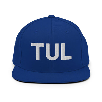 Tulsa TUL Vintage Block Snapback Hat Royal Blue