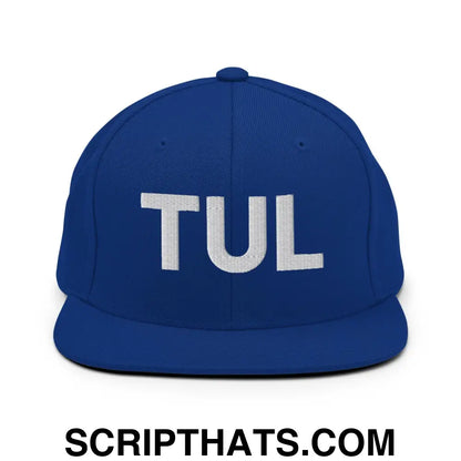 Tulsa TUL Vintage Block Snapback Hat Royal Blue