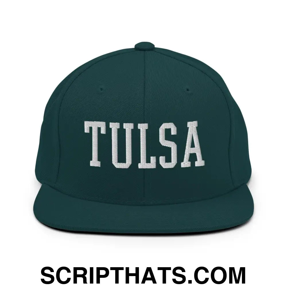 Tulsa Varsity Letterman Block Snapback Hat Spruce