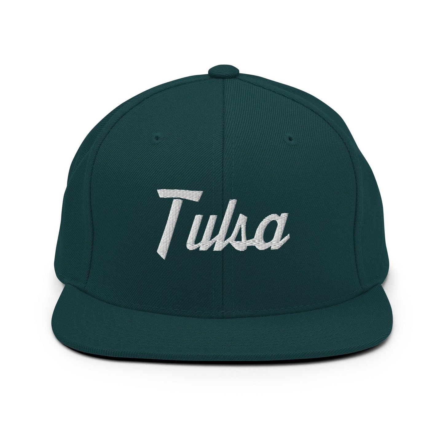 Tulsa Vintage Sports Script Snapback Hat Spruce