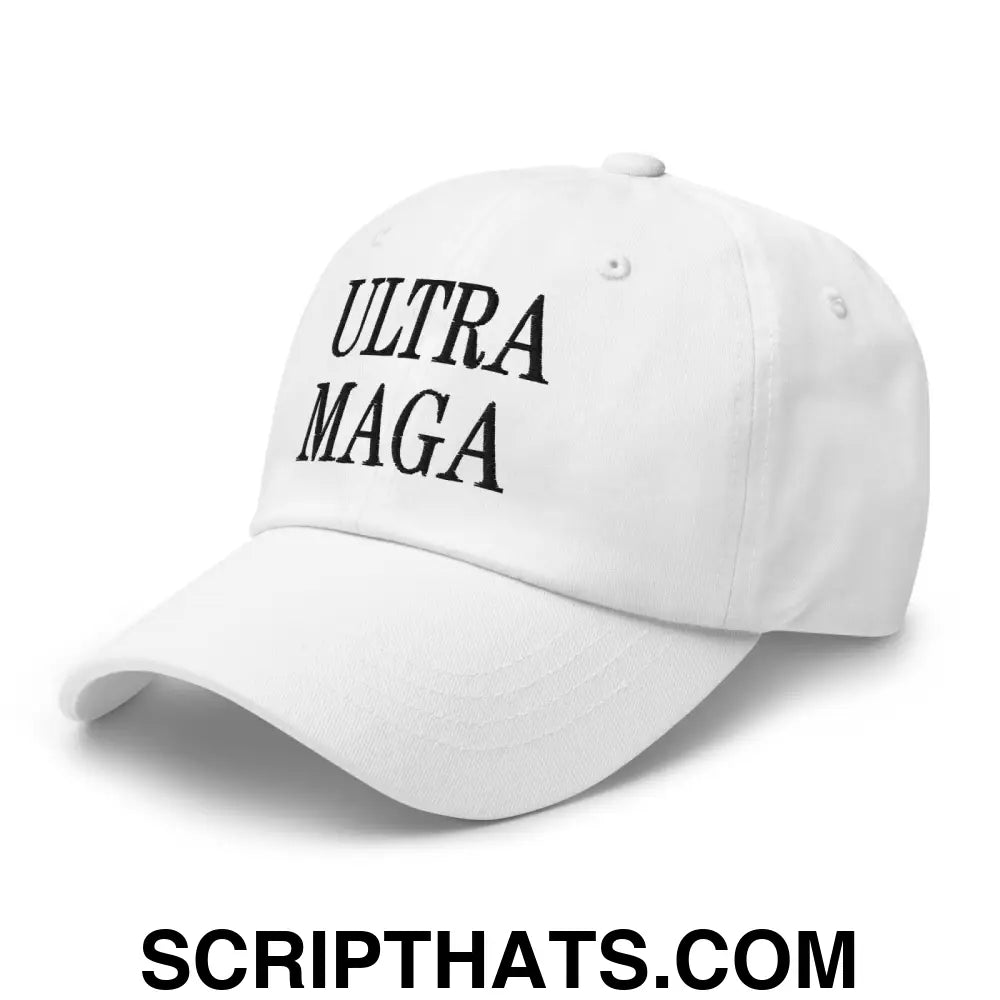 Ultra MAGA Golf Dad Hat White