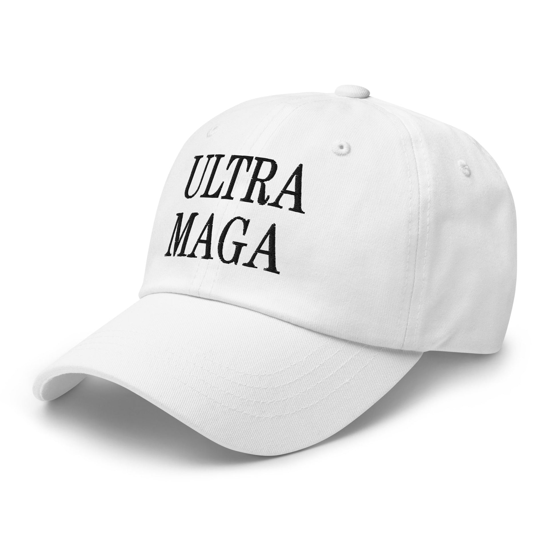 Ultra MAGA Golf Dad Hat White