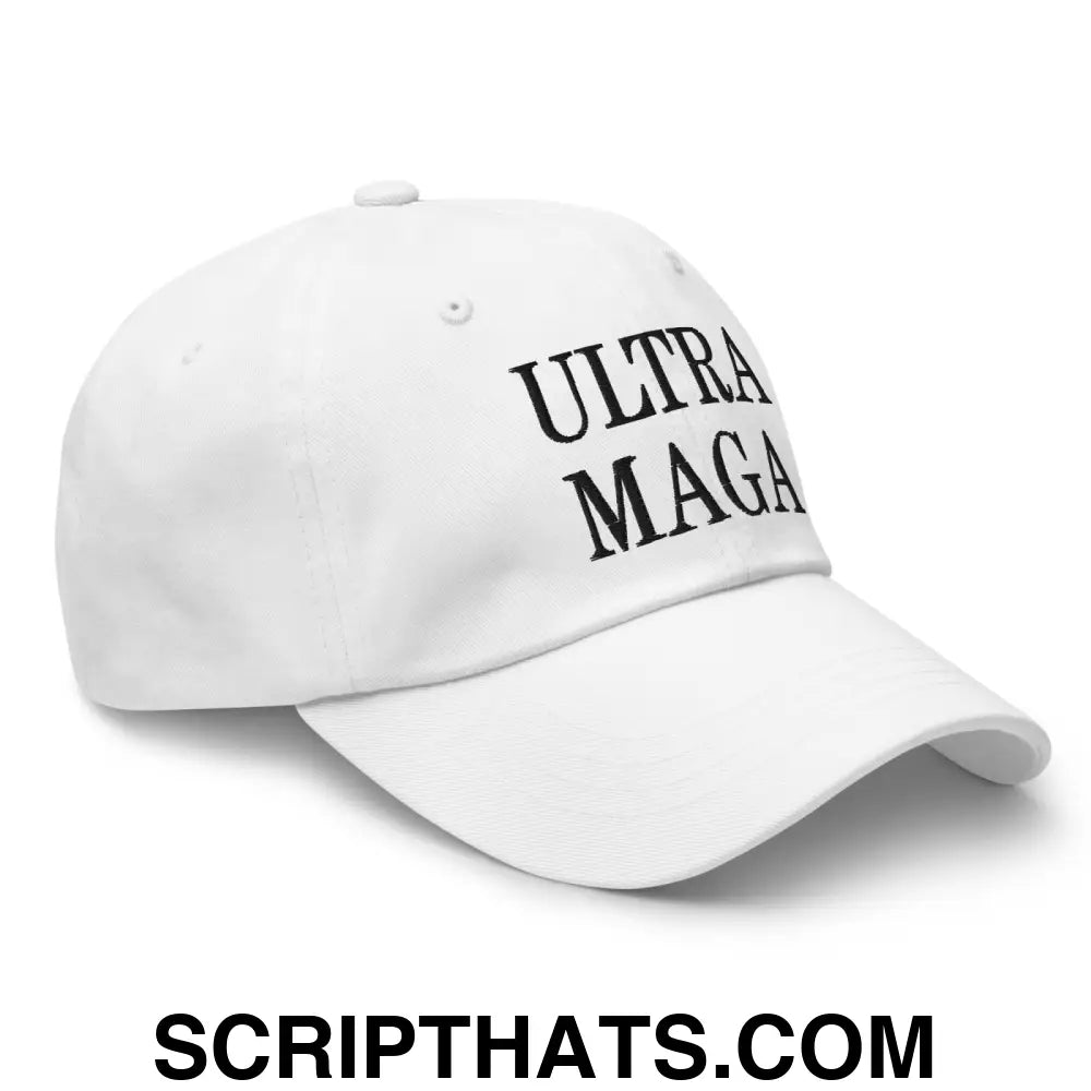 Ultra MAGA Golf Dad Hat White