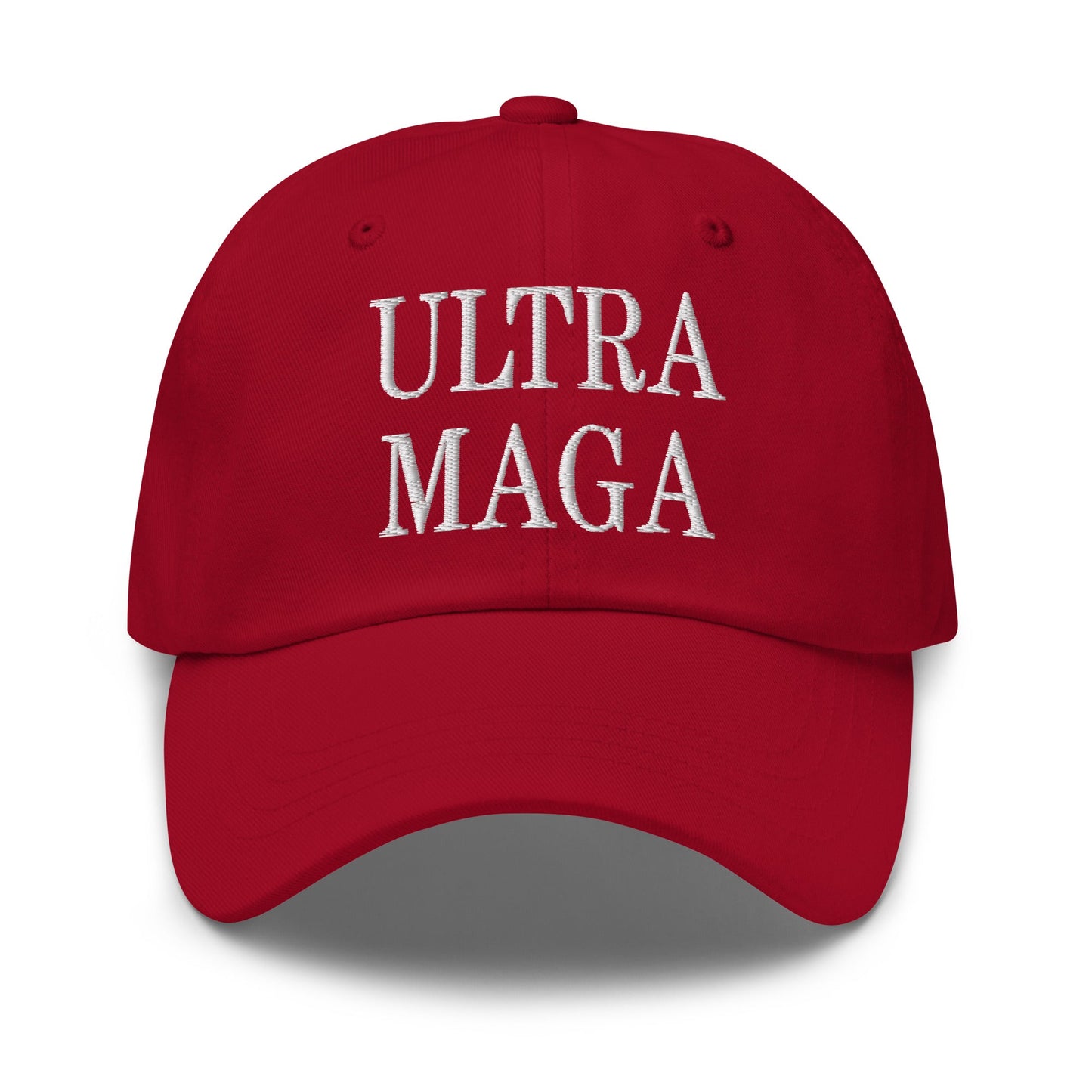 Ultra MAGA Golf Dad Hat Cranberry