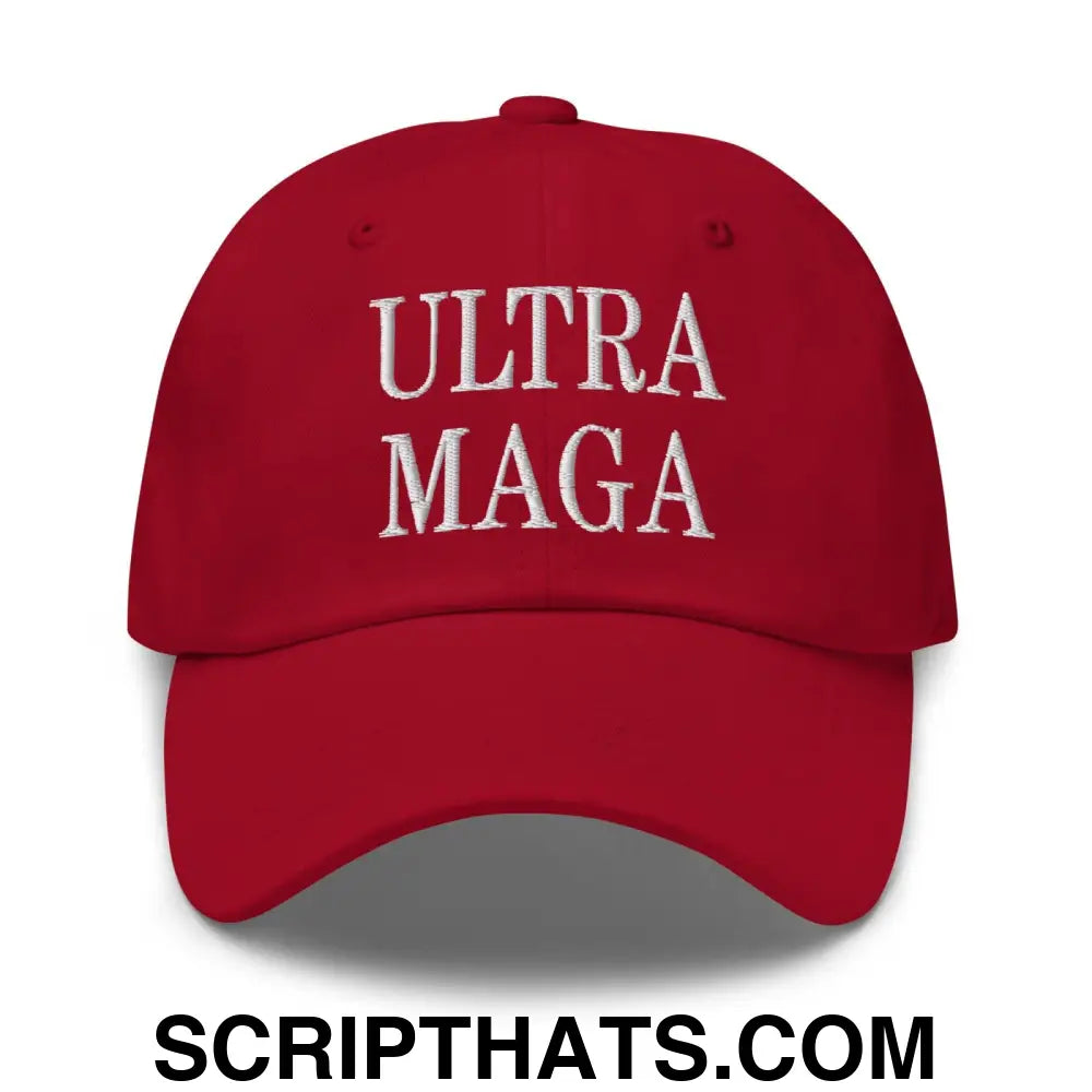 Ultra MAGA Golf Dad Hat Cranberry