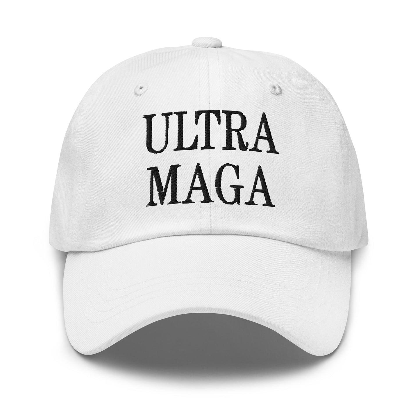 Ultra MAGA Golf Dad Hat White