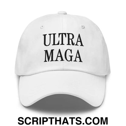 Ultra MAGA Golf Dad Hat White