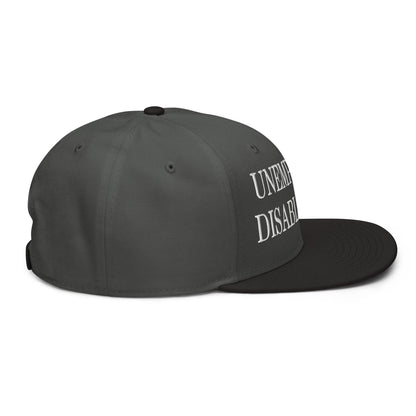 Unemployed Disabled Rat Embroidered Flat Brim Bill Snapback Hat Black Charcoal gray Charcoal gray