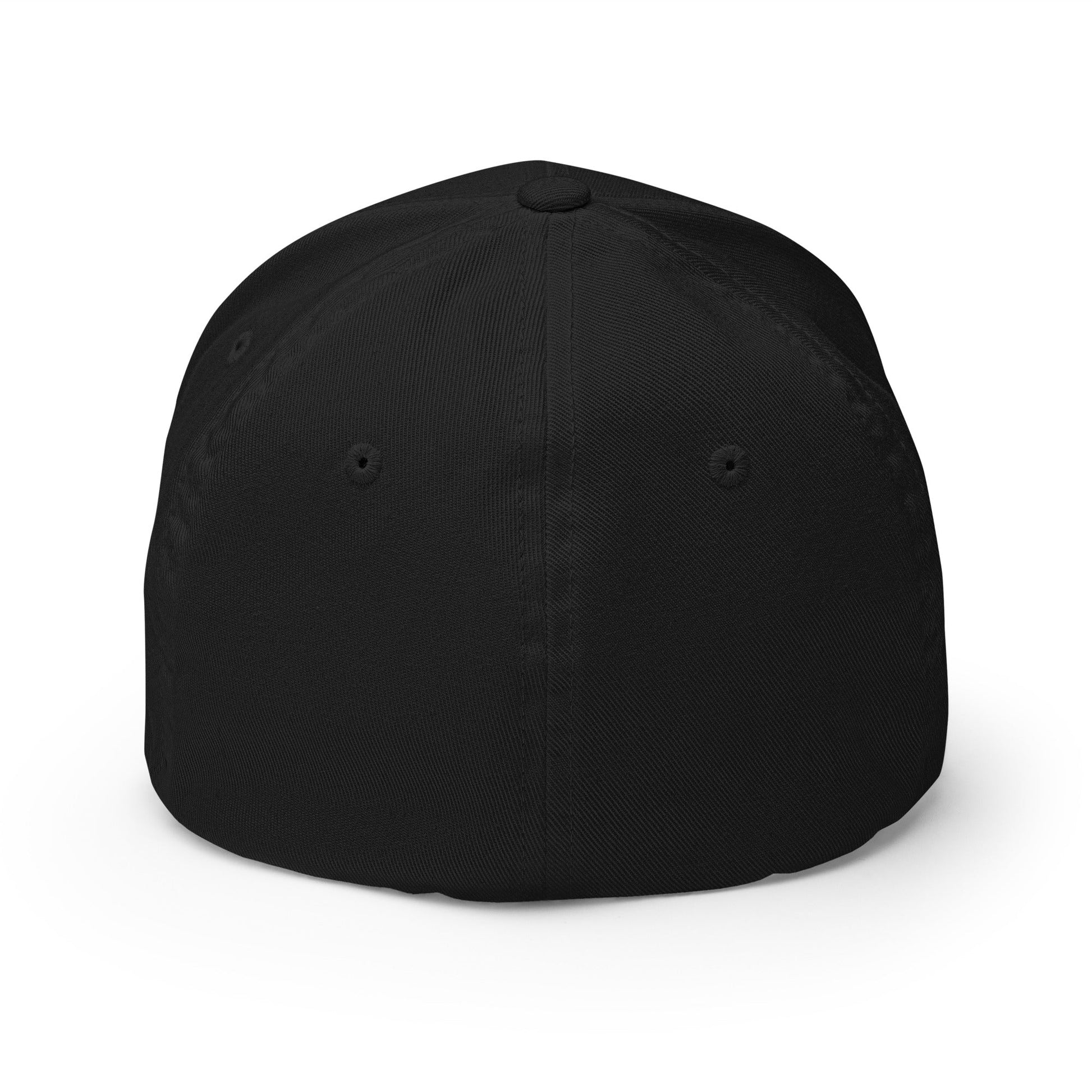 Unemployed Disabled Rat Embroidered Stretch Fit Baseball Hat Black