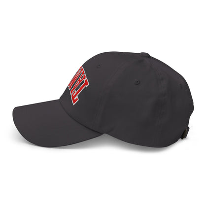 Upside Down Tampa Football Embroidered Dad Hat Dark Grey