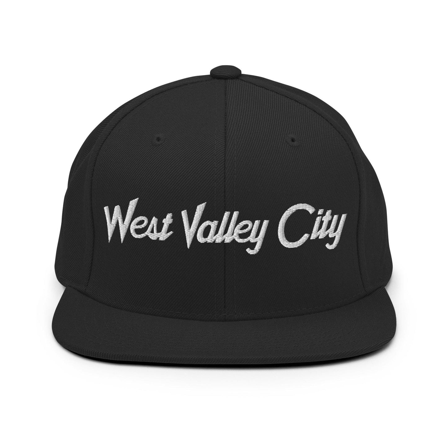 West Valley City Script Snapback Hat Black