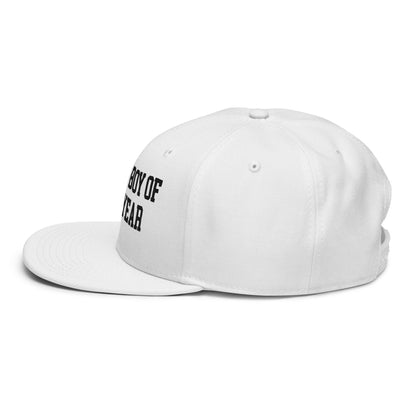 White Boy of the Year Snapback Hat White