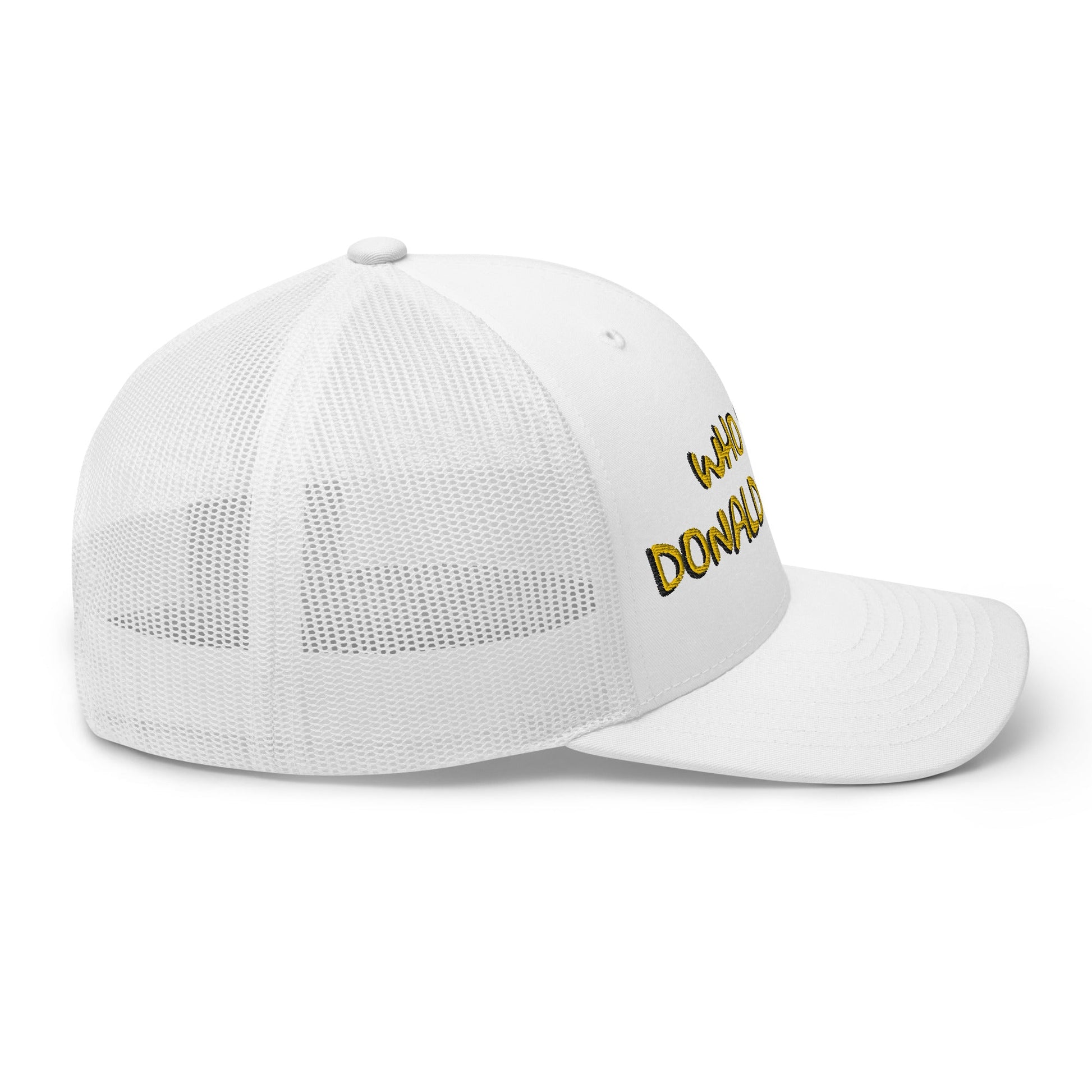 Who Shot Donald Trump? Retro Trucker Hat White