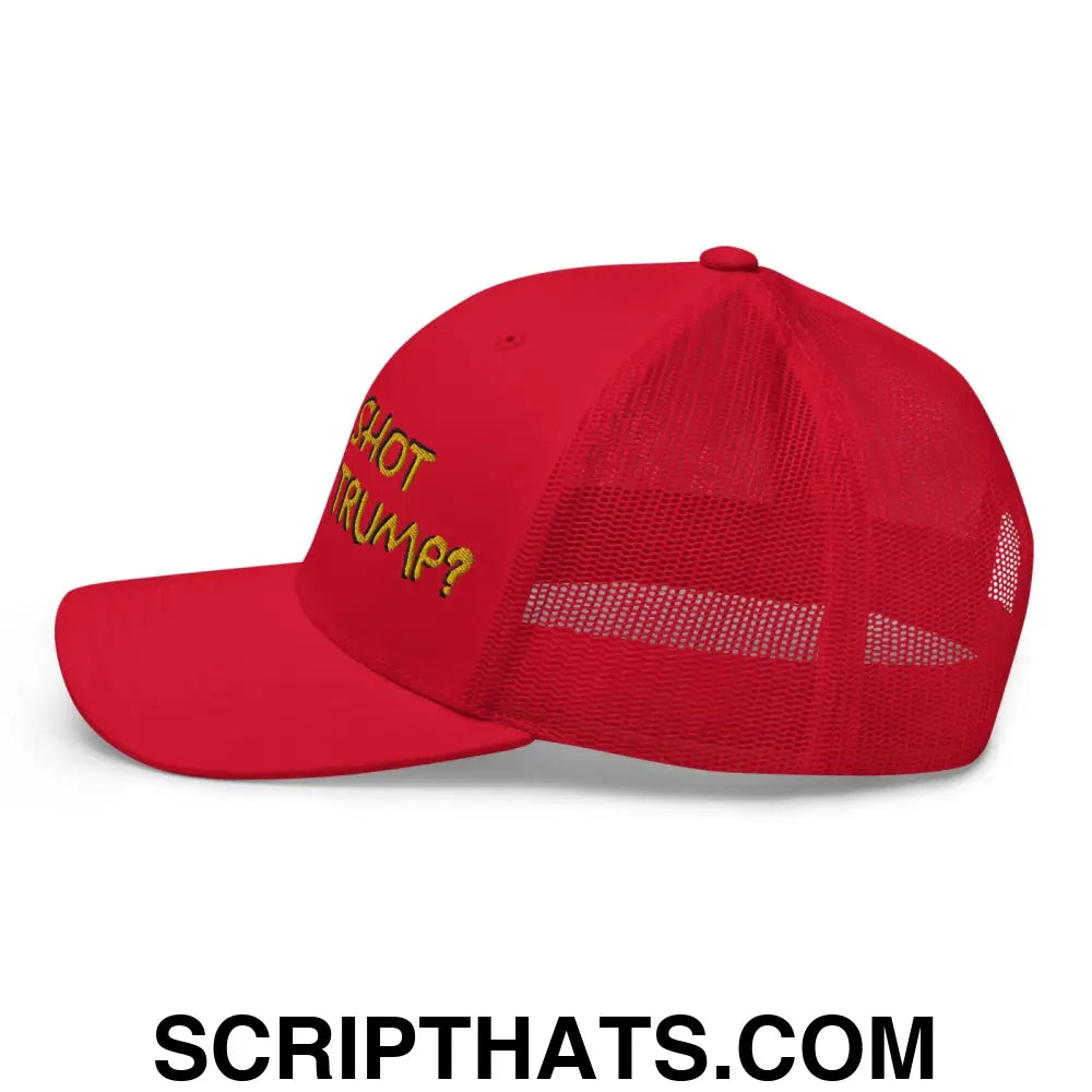 Who Shot Donald Trump? Retro Trucker Hat Red