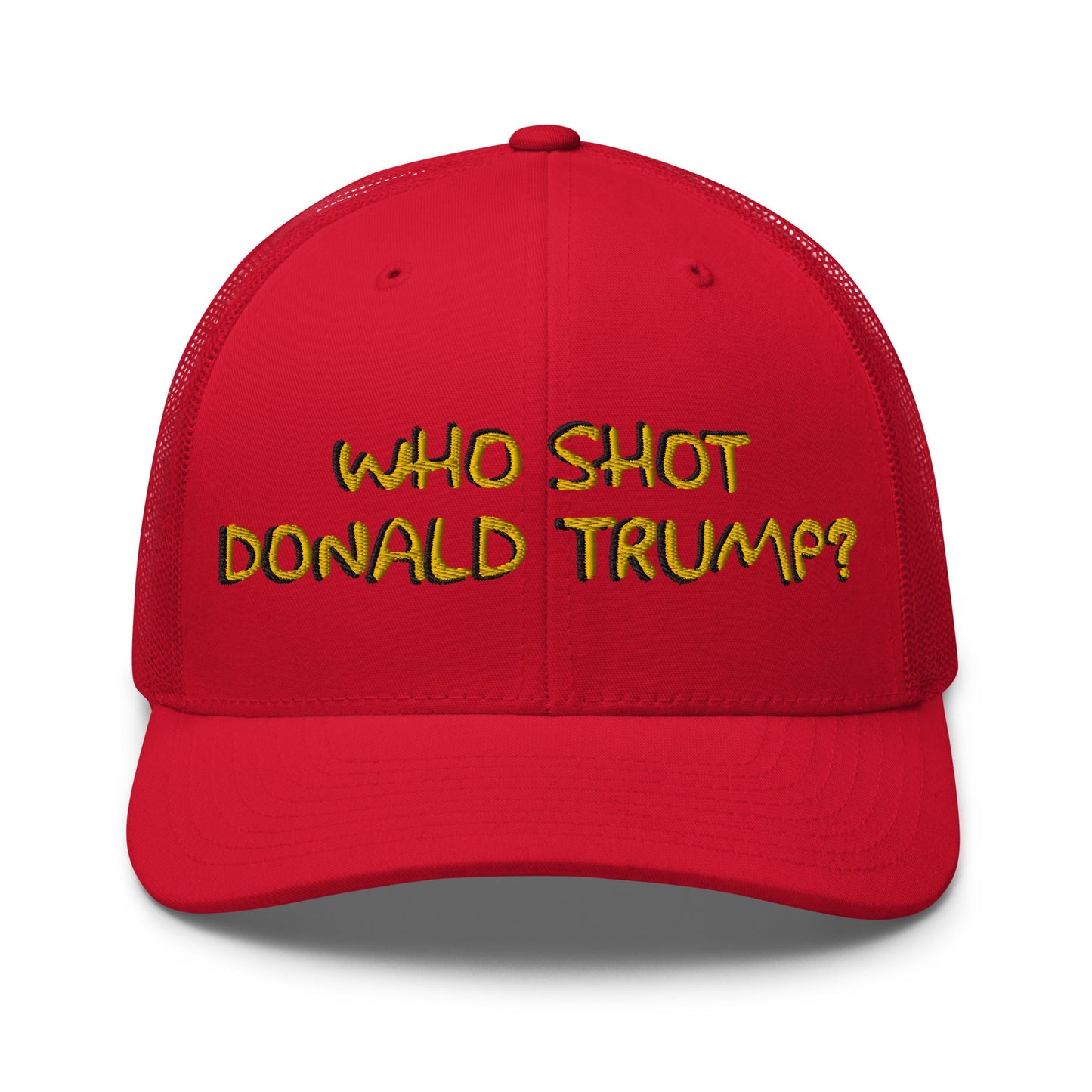 Who Shot Donald Trump? Retro Trucker Hat Red