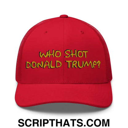 Who Shot Donald Trump? Retro Trucker Hat Red