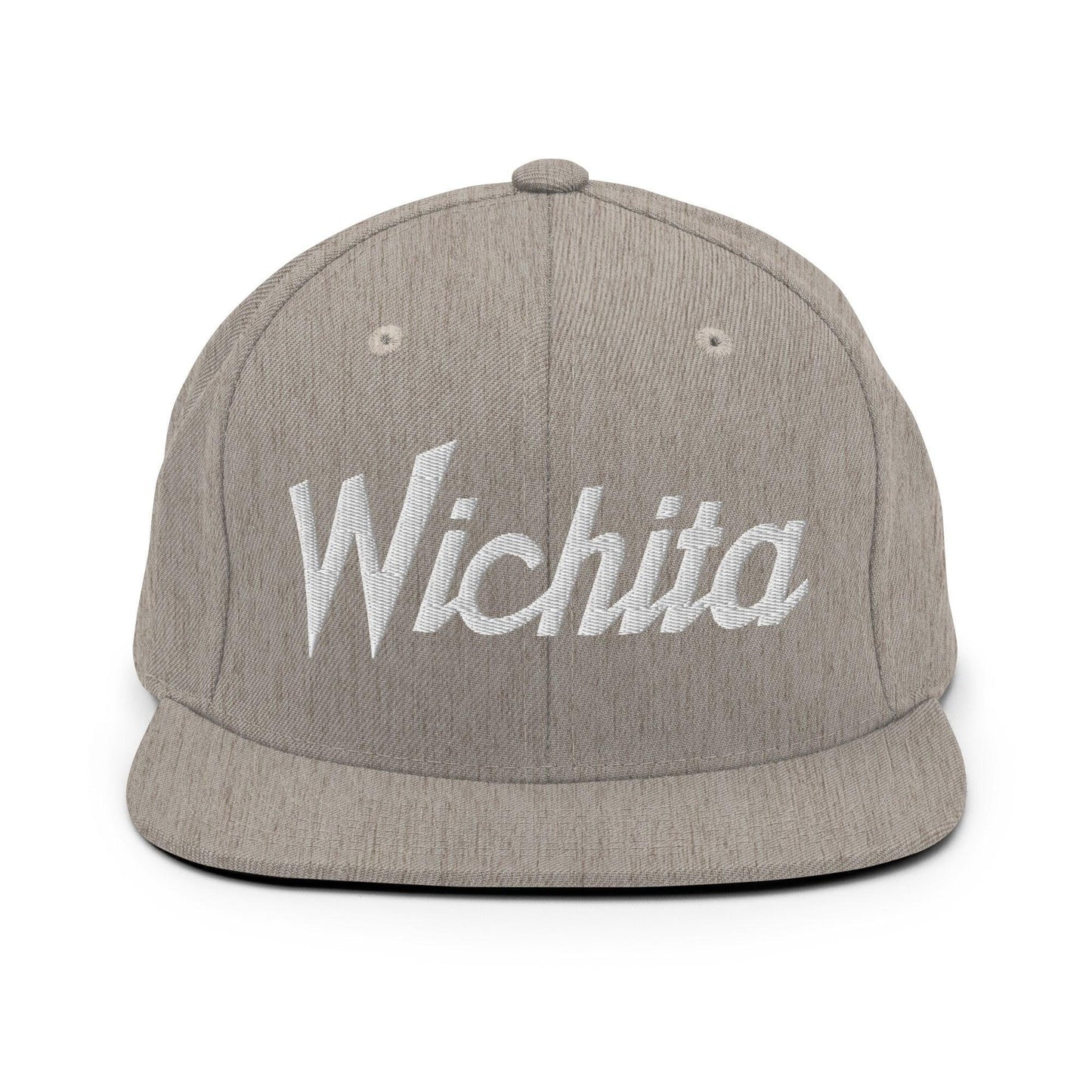 Wichita Script Snapback Hat Heather Grey