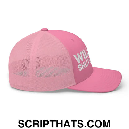 Will You Shut Up Man? Retro Trucker Hat Pink