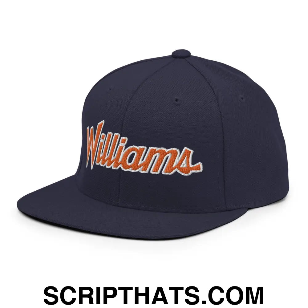 Williams Chicago Football Script Snapback Hat Navy