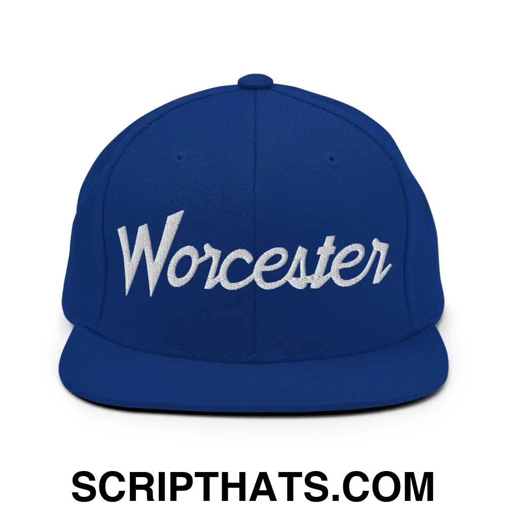 Worcester Script Snapback Hat Royal Blue