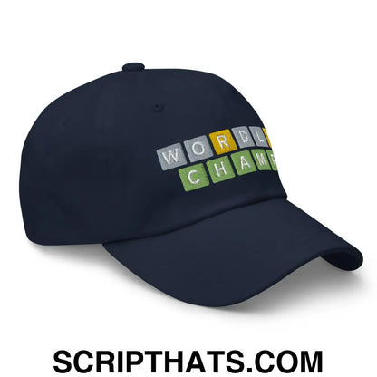 Wordle Champ Dad Hat Navy