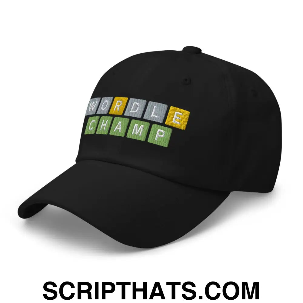 Wordle Champ Dad Hat Black