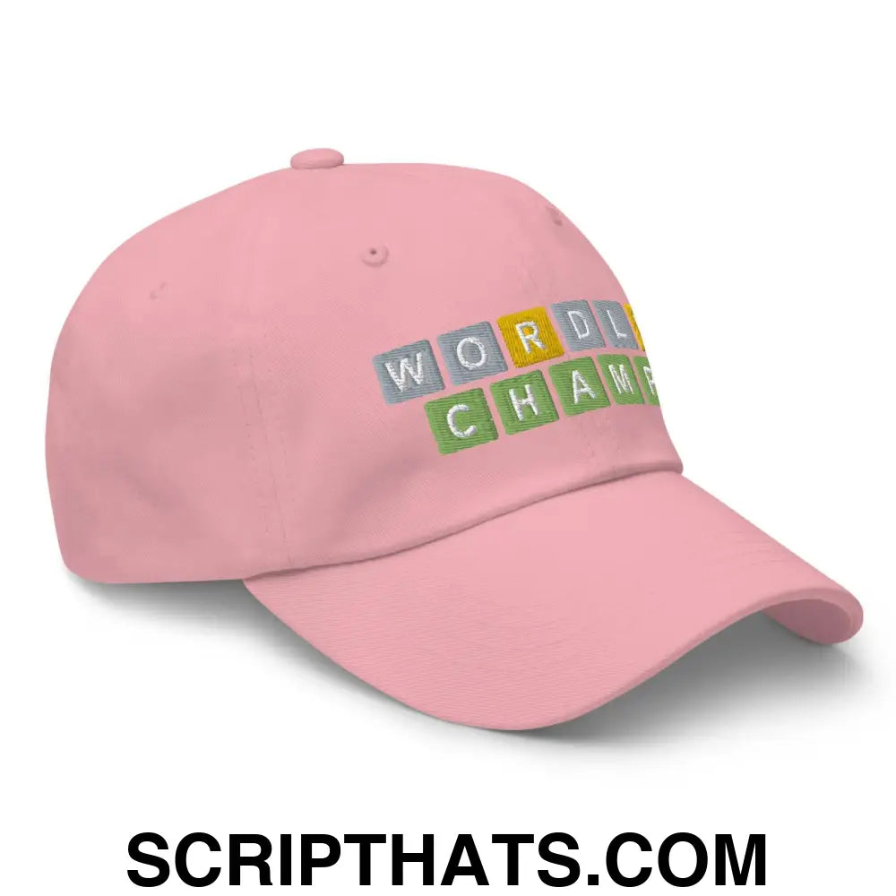 Wordle Champ Dad Hat Pink