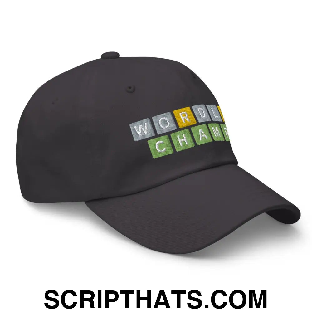 Wordle Champ Dad Hat Dark Grey