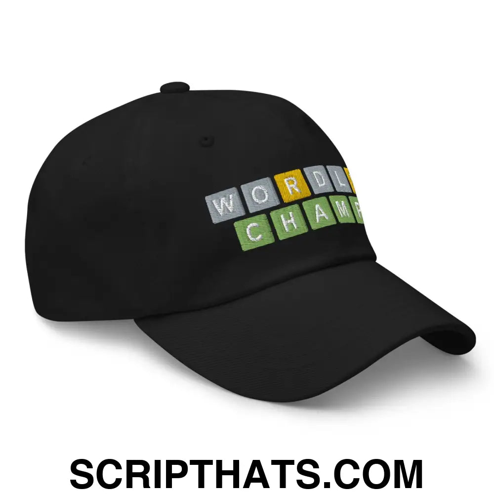 Wordle Champ Dad Hat Black