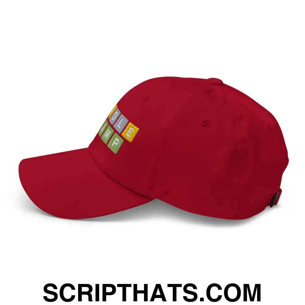 Wordle Champ Dad Hat Cranberry