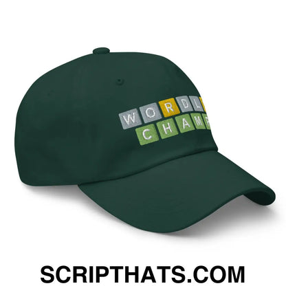 Wordle Champ Dad Hat Spruce