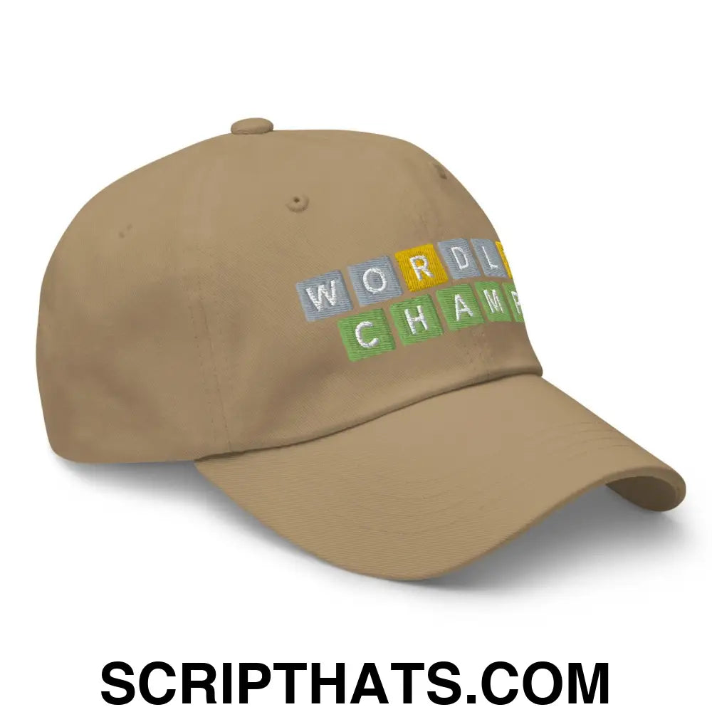 Wordle Champ Dad Hat Khaki