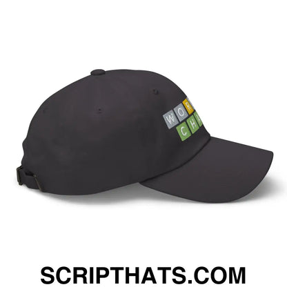 Wordle Champ Dad Hat Dark Grey