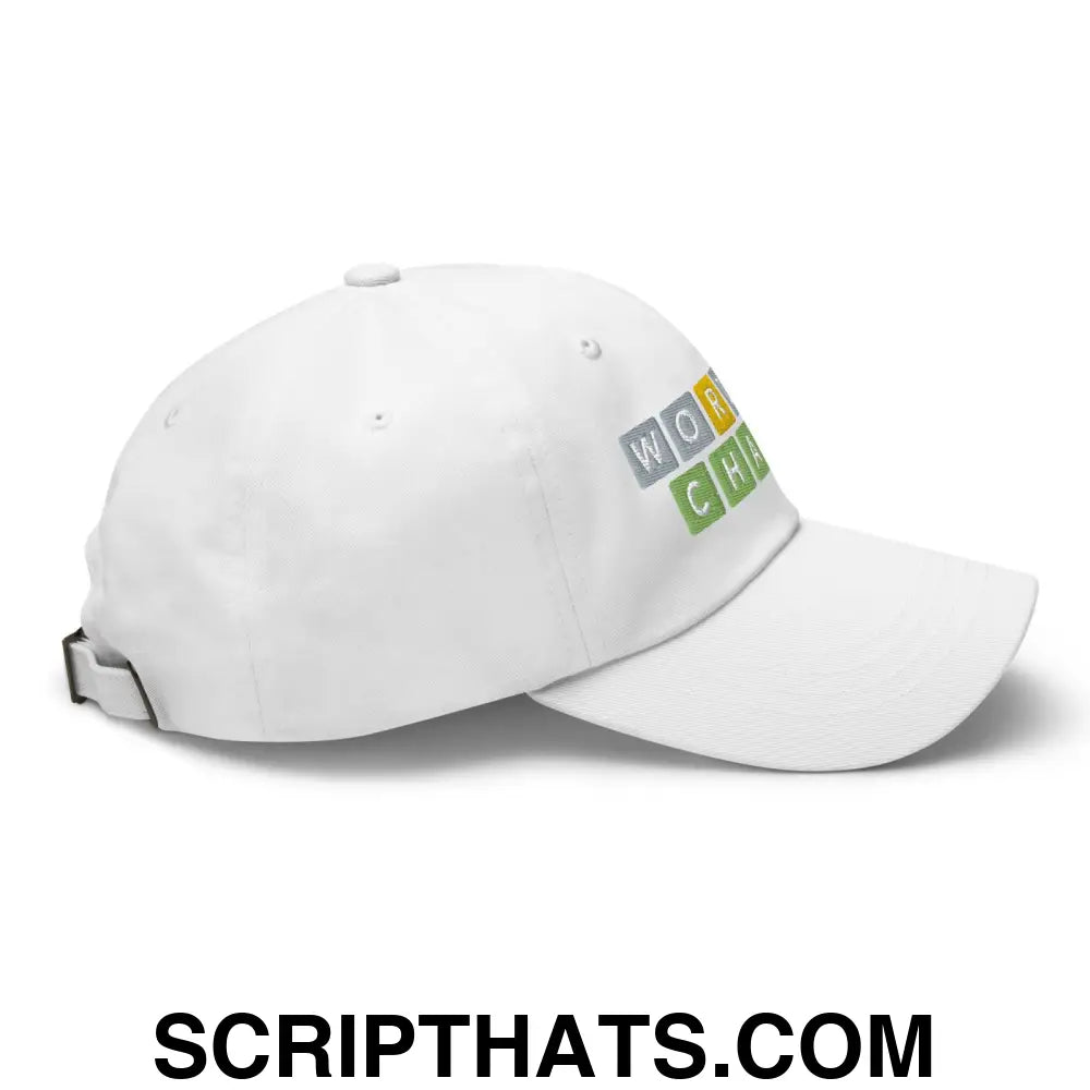 Wordle Champ Dad Hat White