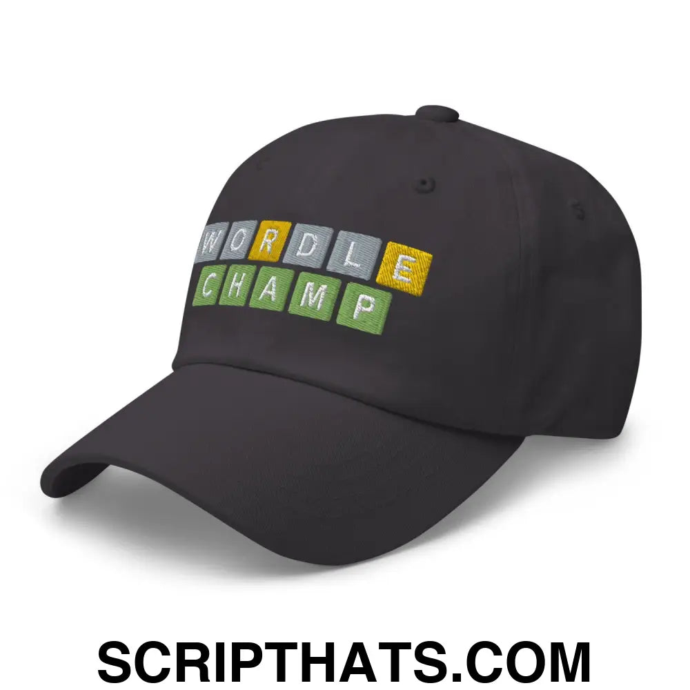 Wordle Champ Dad Hat Dark Grey