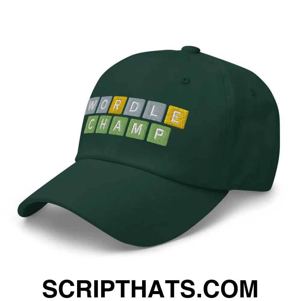 Wordle Champ Dad Hat Spruce