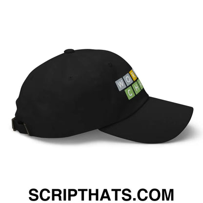 Wordle Champ Dad Hat Black