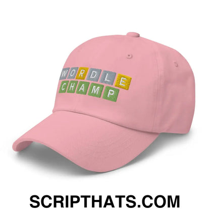 Wordle Champ Dad Hat Pink