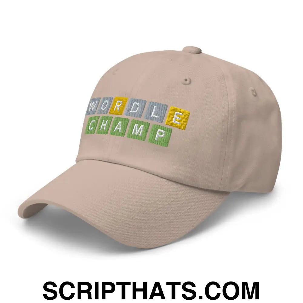 Wordle Champ Dad Hat Stone