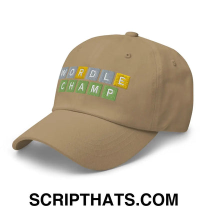 Wordle Champ Dad Hat Khaki