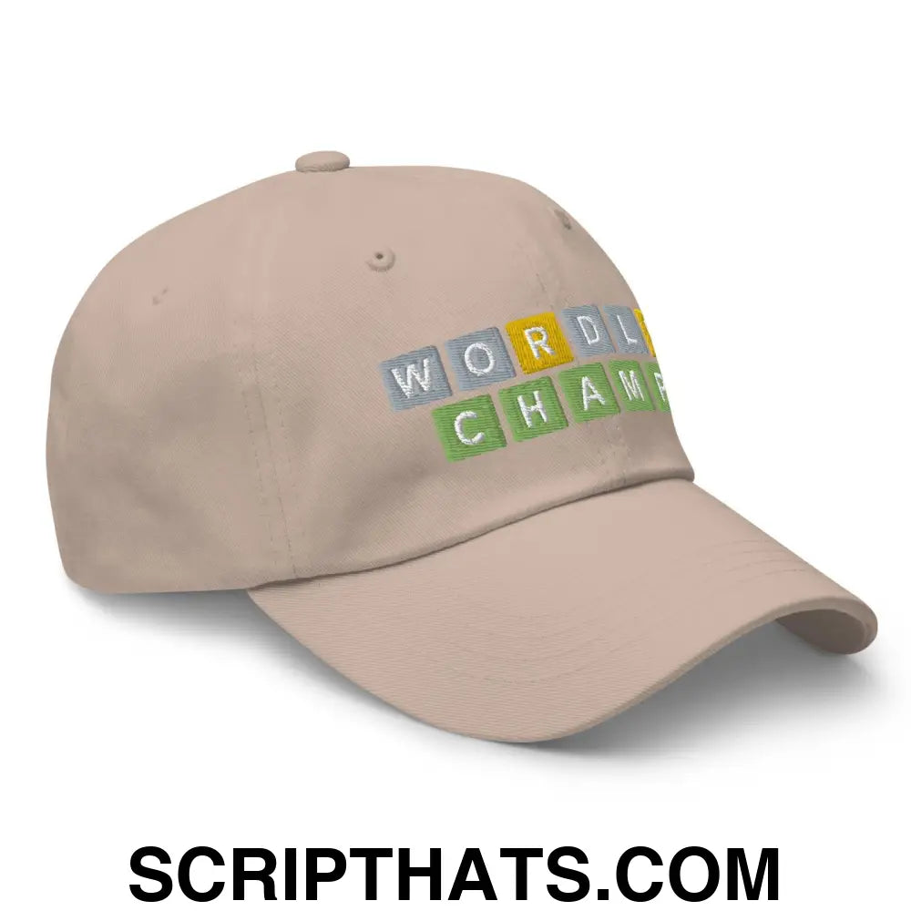 Wordle Champ Dad Hat Stone