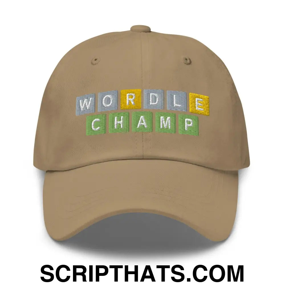 Wordle Champ Dad Hat Khaki