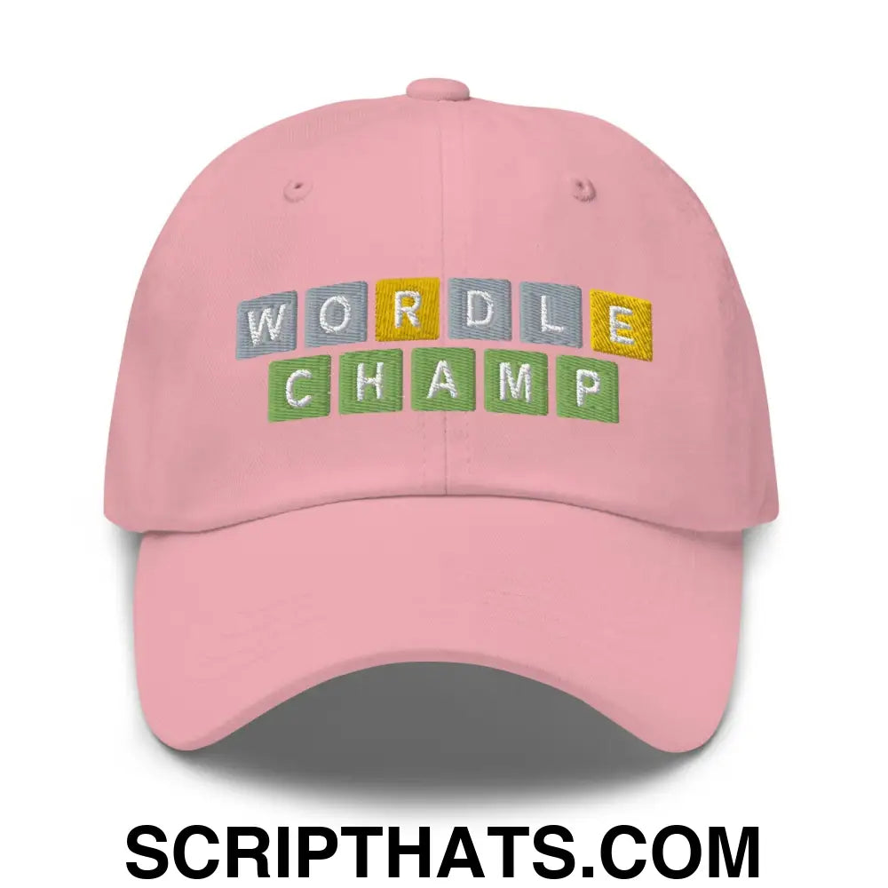 Wordle Champ Dad Hat Pink