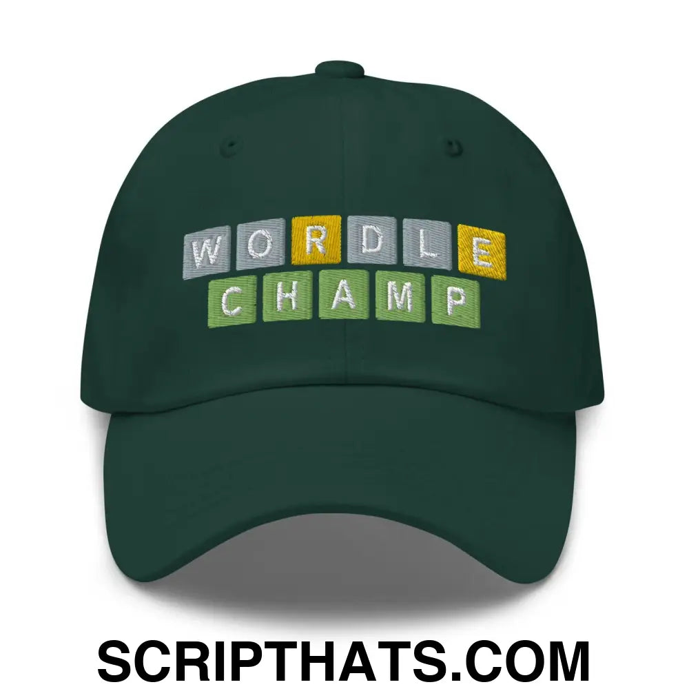 Wordle Champ Dad Hat Spruce