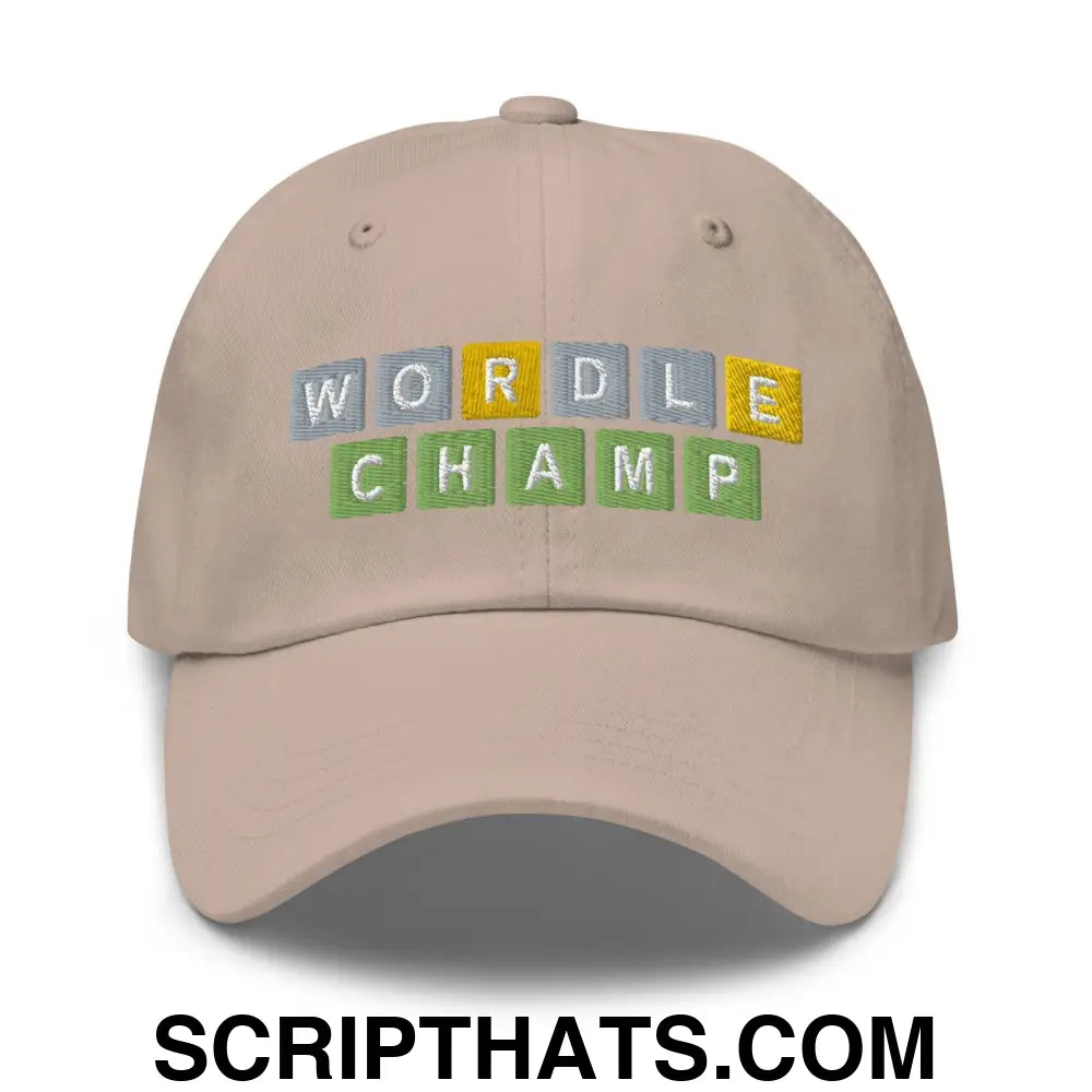 Wordle Champ Dad Hat Stone