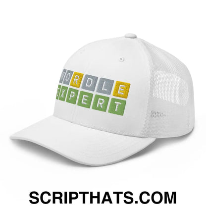 Wordle Expert Retro Trucker Hat White