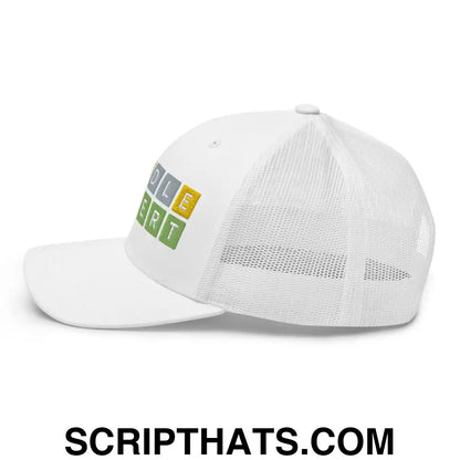 Wordle Expert Retro Trucker Hat White