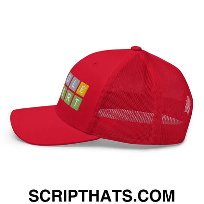 Wordle Expert Retro Trucker Hat Red