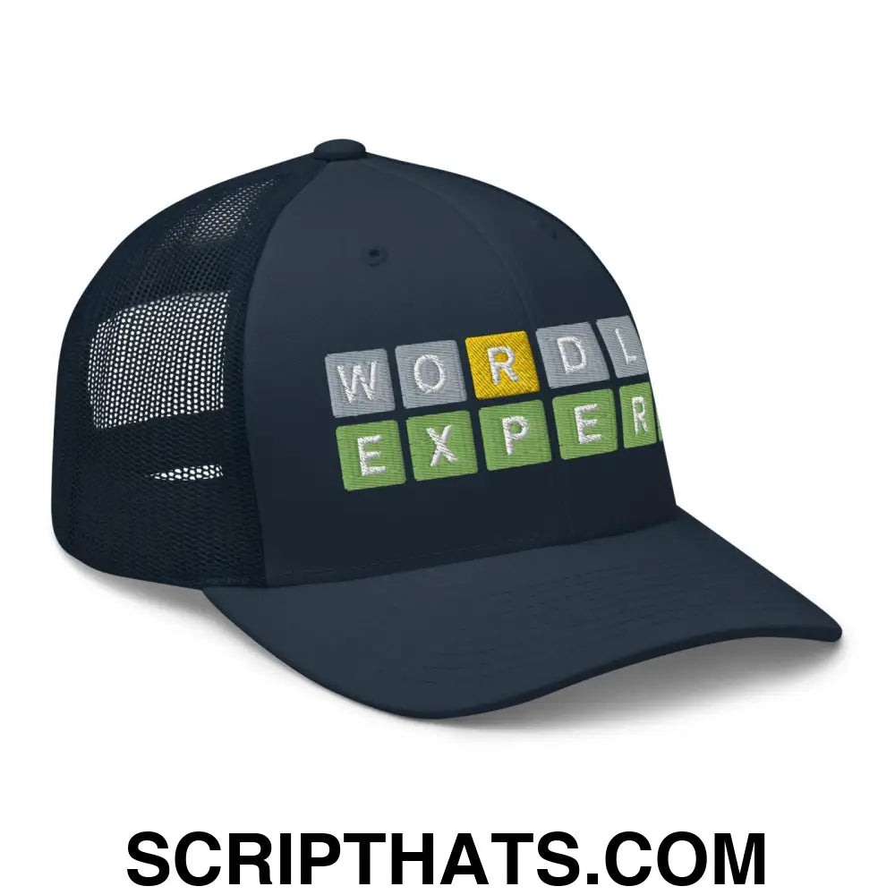 Wordle Expert Retro Trucker Hat Navy